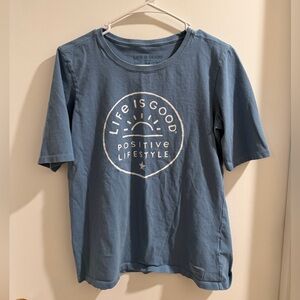 Life Is Good Positive Lifestyle Tee in Blue